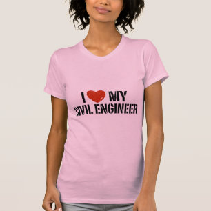 Ik hou van mijn civiele ingenieur t-shirt