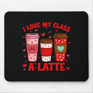 Ik hou van mijn Cl A Latte Hart Luipaard Koffie Vr Muismat