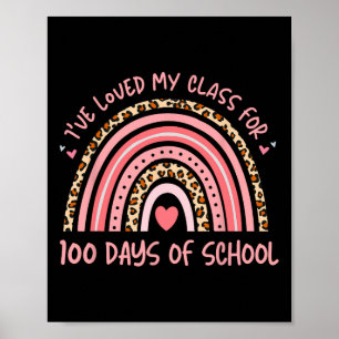 Ik hou van mijn CL voor 100 dagen school regenboog Poster