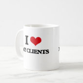 Ik hou van Mijn cliënten Koffiemok (Voorkant links)
