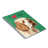 Ik hou van mijn Clumber Spaniel Notitieboek (Rechterzijde)