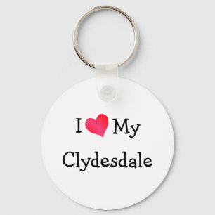 Ik hou van mijn Clydesdale Sleutelhanger