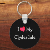 Ik hou van mijn Clydesdale Sleutelhanger (Voorkant)