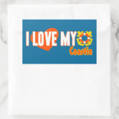 Ik hou van mijn Coastie! Rechthoekige Sticker (Tas)