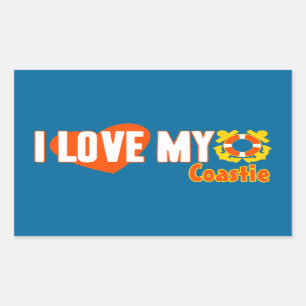 Ik hou van mijn Coastie! Rechthoekige Sticker