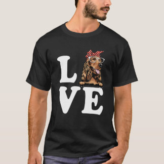 Ik hou van mijn Cocker Spaniel Bandana Sunbril Dog T-shirt