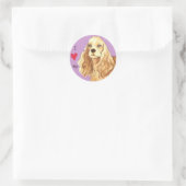 Ik hou van mijn Cocker Spaniel Ronde Sticker (Tas)