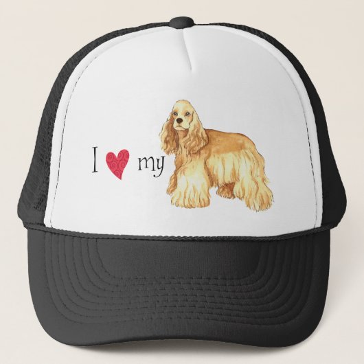 Ik hou van mijn Cocker Spaniel Trucker Pet (Voorkant)