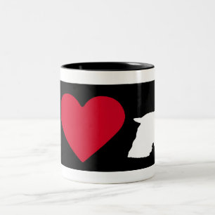 "Ik hou van mijn Cocker Spaniel" Tweekleurige Koffiemok