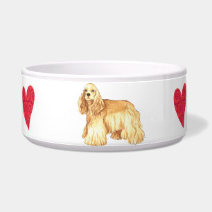 Ik hou van mijn Cocker Spaniel Voerbakje