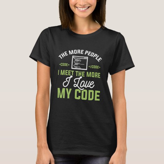 Ik hou van mijn code t-shirt (Voorkant)