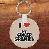 Ik hou van mijn Coker Spaniel Sleutelhanger (Voorkant)