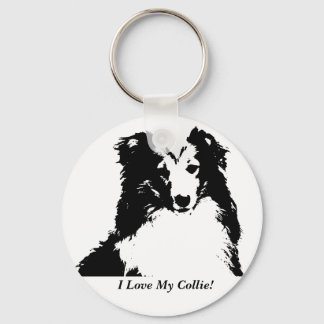 Ik hou van mijn Collie Custom Sleutelhanger