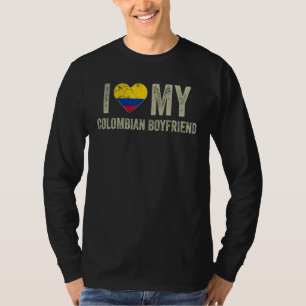 Ik hou van mijn Colombiaanse boyvriend Colombia Fl T-shirt
