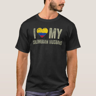 Ik hou van mijn Colombiaanse echtgenoot Colombiaan T-shirt