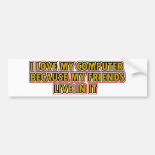 Ik hou van mijn computer bumpersticker