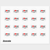 Ik hou van mijn computer hardware engineer ronde sticker (Vel)