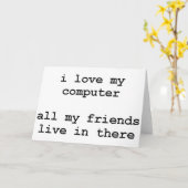 ik hou van mijn computer kaart (Gele Bloem)