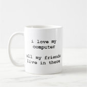 ik hou van mijn computer koffiemok (Links)