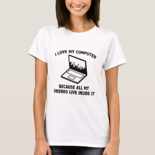 Ik hou van mijn computer t-shirt