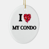 Ik hou van mijn condo keramisch ornament (Rechts)