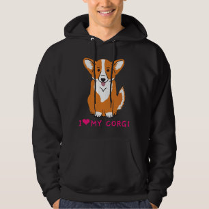 Ik hou van mijn Corgi 714 Hoodie