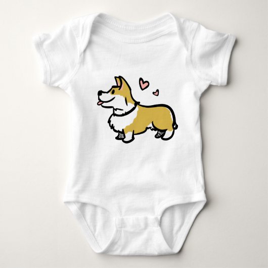 Ik hou van mijn Corgi-Baby Romper (Voorkant)