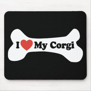 Ik hou van mijn Corgi - Dog Bone Muismat