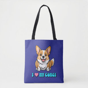 Ik hou van mijn Corgi Draagtas