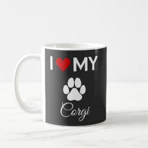 Ik hou van mijn Corgi hond aangepaste tekst Koffiemok