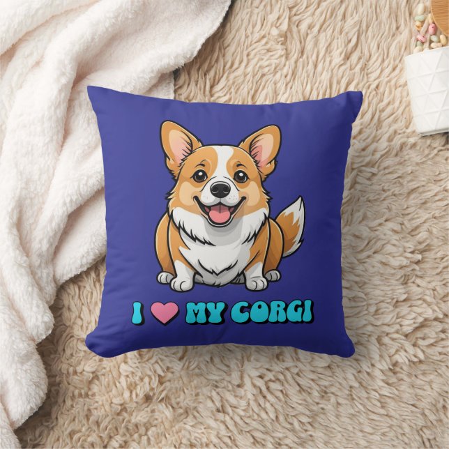 Ik hou van mijn Corgi Kussen (Deken)