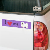 Ik hou van mijn Coton de Tulear Bumpersticker (Op Truck)