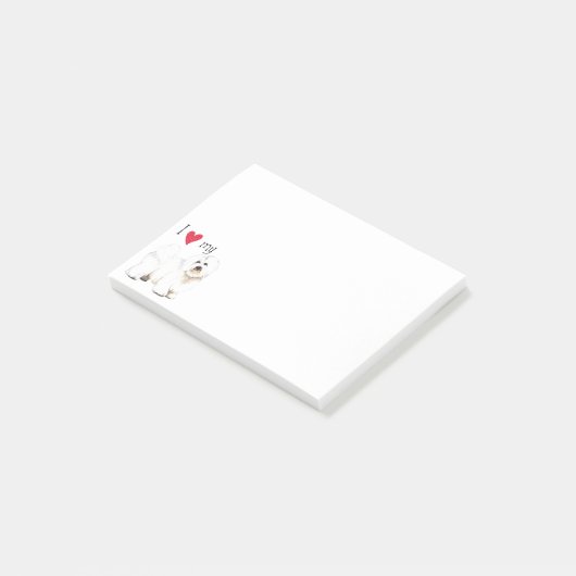 Ik hou van mijn Coton de Tulear Post-it® Notes (Schuin)