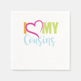 Ik hou van mijn Cousins Broer Zuster tante Oom Gif Servet
