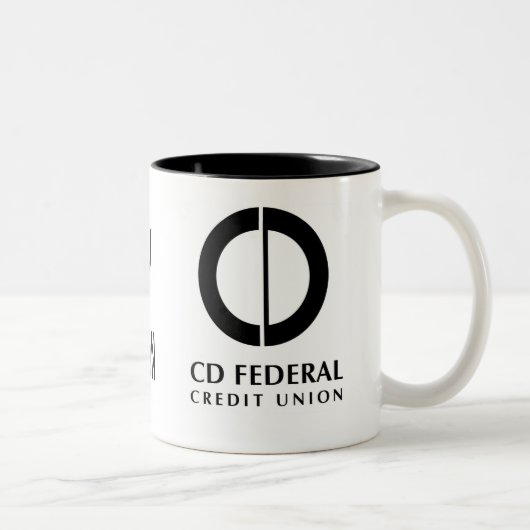 Ik hou van mijn credit Union Coffee-Mok Tweekleurige Koffiemok (Rechts)