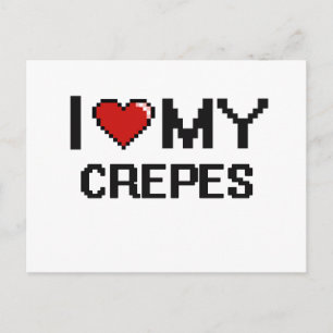 Ik hou van mijn crepeterende digitale ontwerp briefkaart