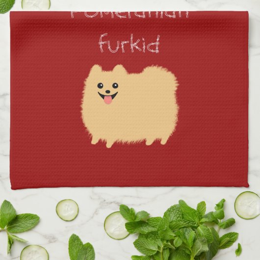 Ik hou van mijn Cutie Crazy Funny Smarty... Pommer Theedoek (Gevouwen)