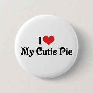 Ik hou van mijn Cutie Pie Ronde Button 5,7 Cm