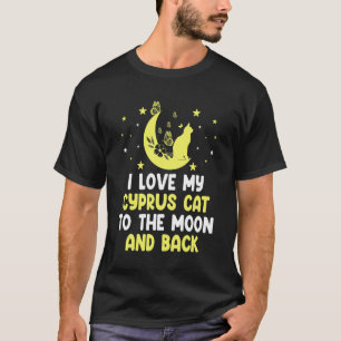 Ik hou van mijn Cyprus kat naar maan kat Kitten T-shirt