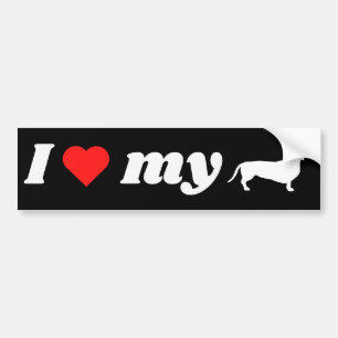Ik hou van mijn Dachshund Bumpersticker