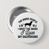 Ik hou van mijn Dachshund Ronde Button 7,6 Cm (Voorkant /achterkant)