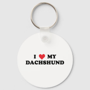 Ik hou van mijn Dachshund Sleutelhanger