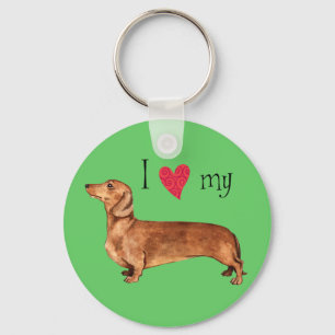 Ik hou van mijn Dachshund Sleutelhanger