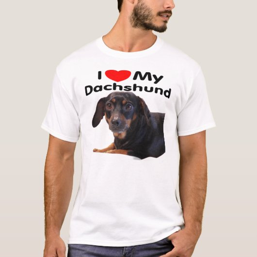 Ik hou van mijn Dachshund T-shirt (Voorkant)