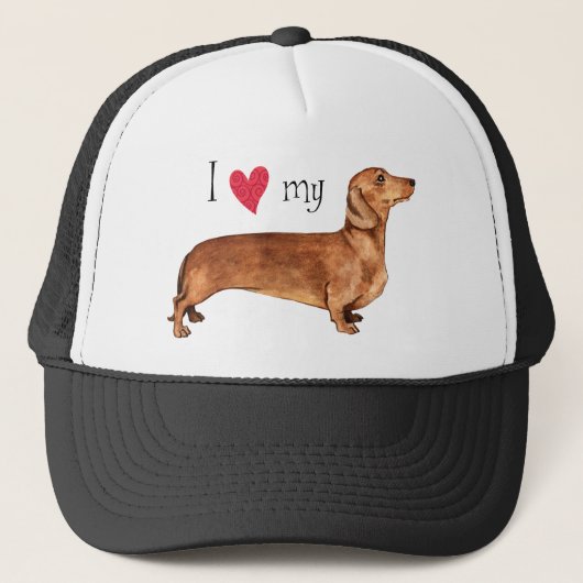 Ik hou van mijn Dachshund Trucker Pet (Voorkant)