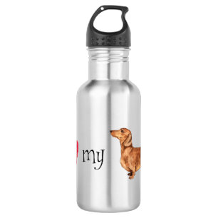 Ik hou van mijn Dachshund Waterfles