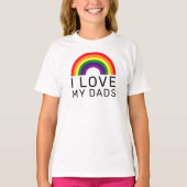 Ik hou van mijn dads regenboogpride t-shirt (Voorkant)