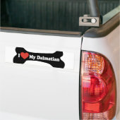 Ik hou van mijn Dalmatiaan - Dog Bone Bumpersticker (Op Truck)