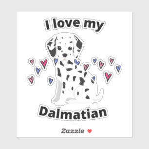 Ik hou van mijn Dalmatian Dog Sticker