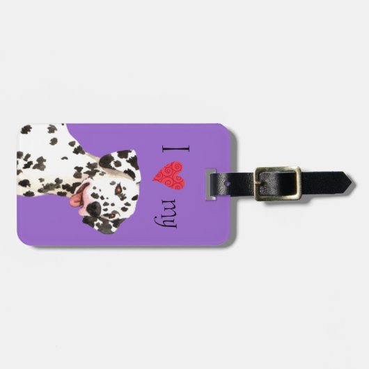 Ik hou van mijn Dalmatiër Bagagelabel (Voorkant horizontaal)